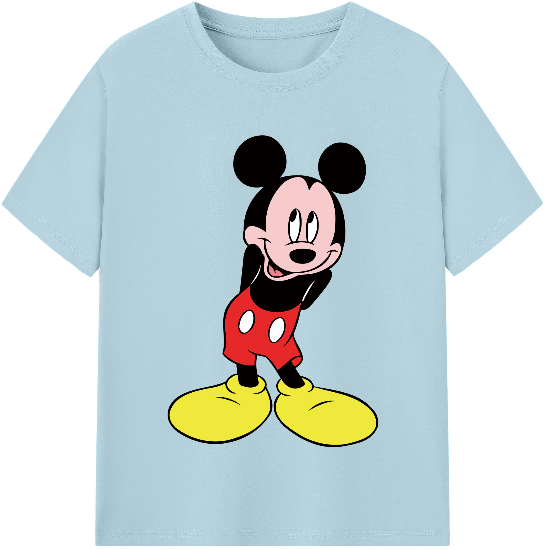 （画像用） ミッキーマウス Mickey Mouse 綿100％半袖Tシャツ（フロントプリント）